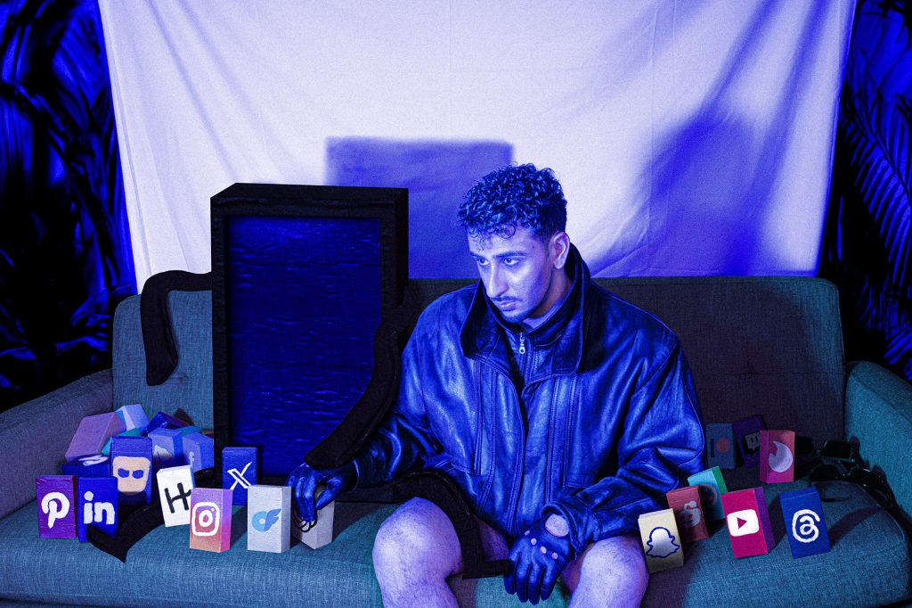 ‘Connector’ by Feris Majed — Hello Digital Sunshine series. A closing self-portrait reconnecting to the real world after digital collapse.