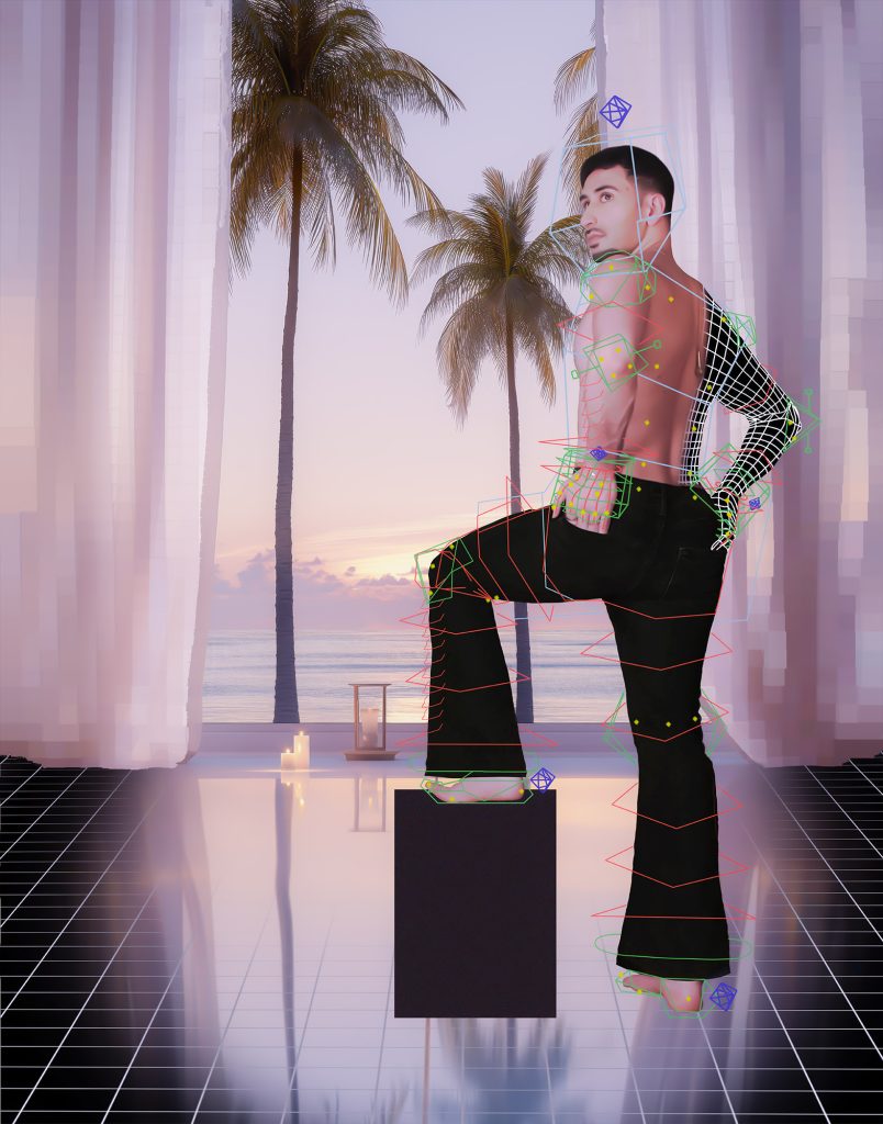 Hello Digital Sunshine series — ‘I Feel Alive When You Look.’ A vibrant self-portrait where The Model thrives in the gaze of the digital feed.